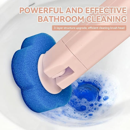 Disposable Toilet Brush with 48 Refills,Toilet Cleaning Supplies,Toilet Wand Brush Starter Kit,Wall Mounted Toilet Bowl Cleaner Brush with Holder for Bathroom Deep Cleaning & Hygiene (pink)