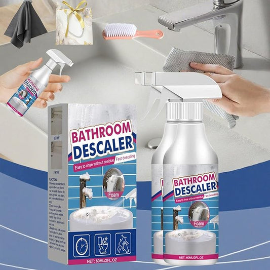 Bathroom Descaler Foam Cleaner, Bathroom Descaler Foam Cleaner Spray, All Purpose Rinse Cleaning Foams Spray, for Toilet Bath Shower Glass Sink Cleane (2, Pcs)