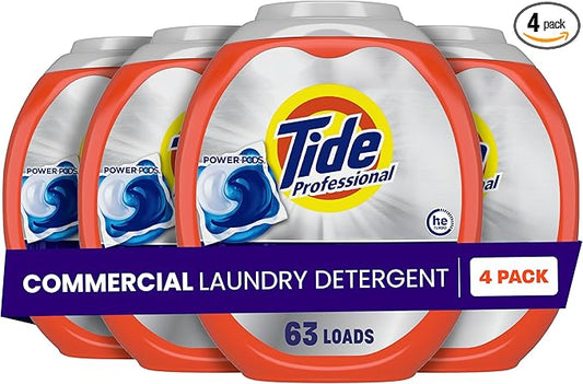 P&G PROFESSIONAL Tide Professional Commercial Power PODS Laundry Detergent, 63 Count (4 Count), 00030772141175