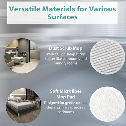 8 Pack Spin-Wave Mop Replacement Pads Compatible with Bissell Spin-Wave 2039,2039A,2124,2307,23157,20391,20399 Series Steam Mop Pads for Bissell Spin-Wave Hard Floor Cleaner