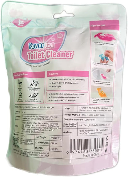 Hanging Dolphin Gel Toilet Bowl Cleaner Deodorizer Long-Lasting Fragrance Automatic Toilet Freshener for Odor Elimination & Stain Removal (Orange+Green+Pink+Blue 4 Pack)