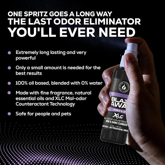 Blaze Away Commercial Air Freshener & Odor Eliminator for Strong Odor - Industrial-Grade Room Spray & Room Deodorizer for Home, Car, Smoke & Pet Odors - Long-Lasting Odor Absorber, Room Fresheners