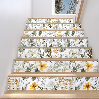 Green Leaf Wallpaper Peel and Stick, Vintage Floral Leaves Contact Paper 17.5" x 78.7", Botanical Vinyl Wall Paper Self Adhesive Removable Waterproof for Room Bedroom Shelves Cabinet Table Decor