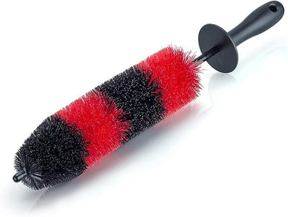 Premium Wheel /Rim Cleaning Brush Long Soft Bristle,Car Wheel Brush,Rim Tire Detail Brush,Multipurpose use For Cleaning Wheels,Rims,Exhaust Tips,Motorcycles,Bicycles, Grills,Engine (CCS-001)