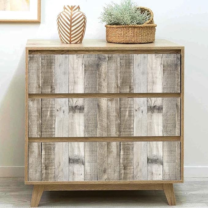 Livebor Light Gray Wood Contact Paper Peel and Stick Wallpaper 17.7”x 120” Wood Wallpaper Peel and Stick Shiplap Contact Paper Wood Plank Self Adhesive Wallpaper Distressed Wood Wall Paper