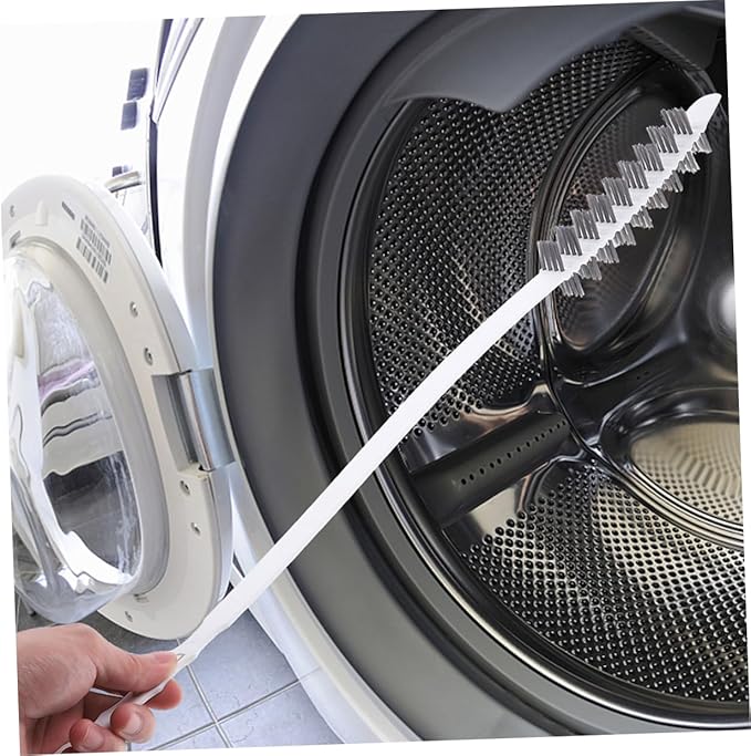 OUNONA 2pcs Flexible Roller Washing Machine Brush Long Handle Bendable Cleaner for Front Load Washers for Tight Gaps Sturdy Construction Home Dryer Vent Cleaner