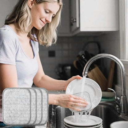 2025 New Multipurpose Wire Dishwashing Rags for Wet and Dry, Reusable Metal Scrubbing Pads Sponge Cloths, Non-Scratch Wire Dishcloth for Cleaning Kitchen Dishes, Sinks (15 Pcs)