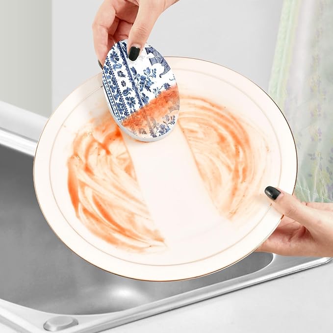 Elephant Kitchen Scrub Sponges, Pop-up Kitchen Cleaning Sponges Reusable Dish Washing Sponges for Bathroom Household Cleaning 3 Pack - Non Scratch Scrubber