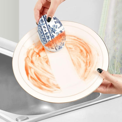 Elephant Kitchen Scrub Sponges, Pop-up Kitchen Cleaning Sponges Reusable Dish Washing Sponges for Bathroom Household Cleaning 3 Pack - Non Scratch Scrubber