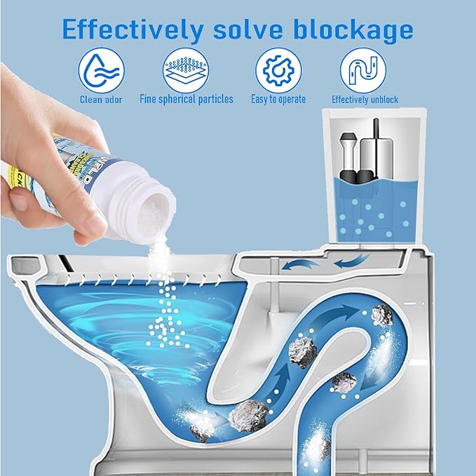 Wild Tornado Pipe Dredge, drain clog remover，Powerful Sink and Drain Cleaner, Fast Foaming for Kitchen and Pipes Cleaning Tool（4pcs）