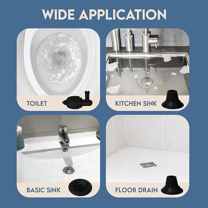 Air Plunger Drain Clog Remover By Sleek Home- High-Pressure Air Toilet Plunger & Drain Unclogger- Drain Cleaner & Hair Clog Remover Air Blaster (ABS)