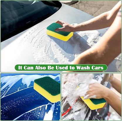 80 Pack Cleaning Sponges Kitchen High Density Dish Sponges Scrub Sponge Multi-Surface Cleaning Scrubber Pad, Durable Dishwashing Sponge Bulk Cleaning Supplies for Washing Dishes, Home, Bathroom, Car