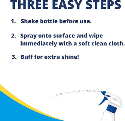 Carbona Granite & Marble Cleaner | Non-Abrasive Formula | Safe on Limestone & Corian | 16.8 Fl Oz, 3 Pack