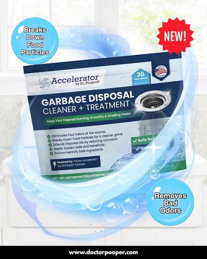 Accelerator By Doctor Pooper® Garbage Disposal Cleaner