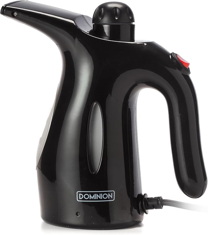 Dominion SteamMax™ Portable Handheld Garment Steamer - Ideal for Home or Travel, Fast Heating, Removes Wrinkles on Clothes and Fabric, ETL Certified (Black)