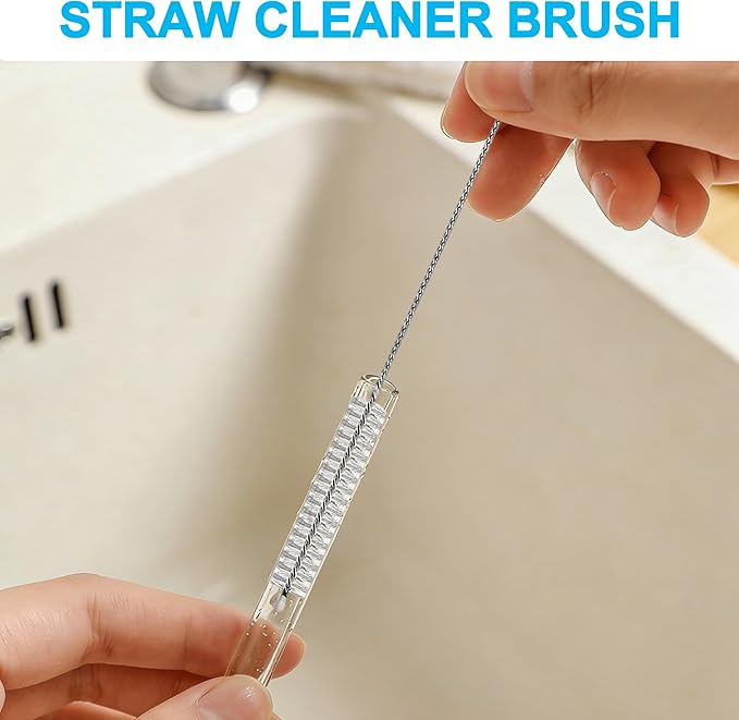 14Pcs Crevice Cleaning Brush Set, Hard Bristle Scrub Brushes Tools, V Shape Grout Cleaner Brush, Multi-Purpose Cleaning Tool for Cleaning Kitchens, Bathrooms, Tile, Sinks, Cups, Straws, and Windows