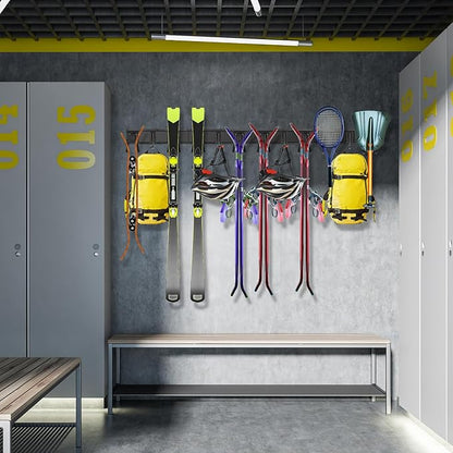 Garage Tool Organizer Wall Mounted, 64 Inches Adjustable Garden Tool Organizer Rack, 20 Pcs Heavy Duty Yard Tool Organizer Hold Up to 900lbs