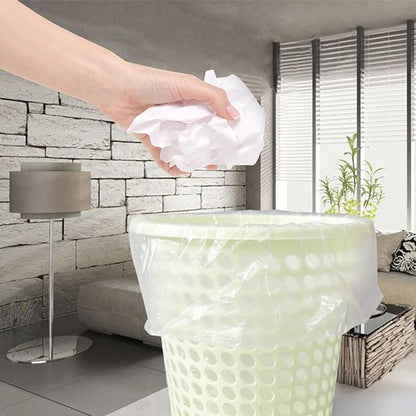 Waikas Small Trash Bags 1.2 Gallon,145 Counts, 38 * 40cm, 2.3g/pcs, Unsented, Clear