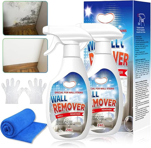 Fast Acting Anti Wall Cleaner Spray, New 8oz Highly Painted Effective Wall Stain Remover, Dust Removal Foam, Multi-Surface Use, Long-Term Protection without Damaging for Bathrooms, Kitchens (2PCS)