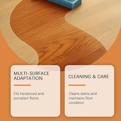 5 in 1 Floor Cleaner Polish - Hardwood Floor Cleaner for Mopping, Stain & Odor Remover, Natural Shine Restorer for Tile, Laminate, Kitchen, Bathroom Floors (1Pcs)