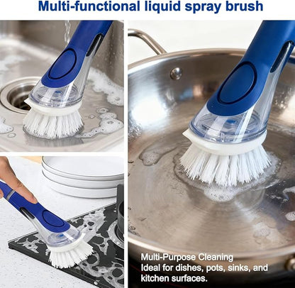 CELOX Dish Brush with Soap Dispenser, Soap Brush for Kitchen Sink