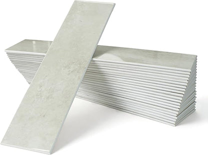 COLAMO Luxury 22PCS Glossy Beige Peel and Stick Backsplash, Stick on Backsplash for Kitchen, Self Adhesive Greige Peel and Stick Tile for Accent Wall, Bedroom, Bathroom,Fireplace