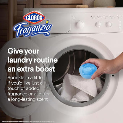 Clorox Fraganzia Laundry Scent Booster Crystals, In-Wash Fragrance Beads for Fresh-Smelling Clothes & Linens, Safe for All Fabrics & Colors, Easy-Pour Bottle, Linen Scent, 70 Oz - 6 Pack