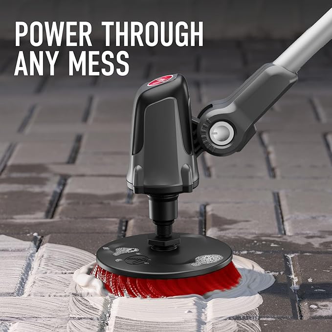 Hoover ONEPWR Telescoping Scrubber, Electric Spin Scrubber for Cleaning, Pivoting Brush Head, 4+ Feet of Reach, Water Resistant Power Cleaning Brush for Home and Outdoors