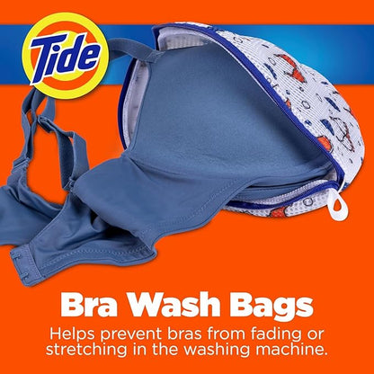 Tide Bra Wash Bag, Mesh Lingerie Laundry Bag for Wash Machine, Holds 1 Bra, Protection from Snagging, Ripping, or Tearing, 2 Pack