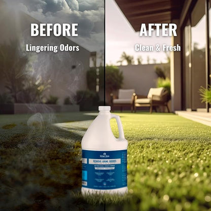 Pet Odor Eliminator – Ready-to-Use 1 Gallon | Powerful Bio-Enzyme Cleaner for Dog & Cat Urine Smell on Artificial Grass, Carpet, Tile, Rugs & More | Pet & Kid Safe