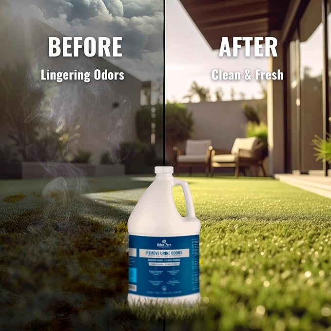 10X Concentrate Pet Urine Odor Eliminator (Makes 10 Gallons) for Artificial Grass/Turf & Outdoor Areas - Bio-Enzyme for Dog & Cat Urine - Kennels, Patios, Carpet - Made in USA