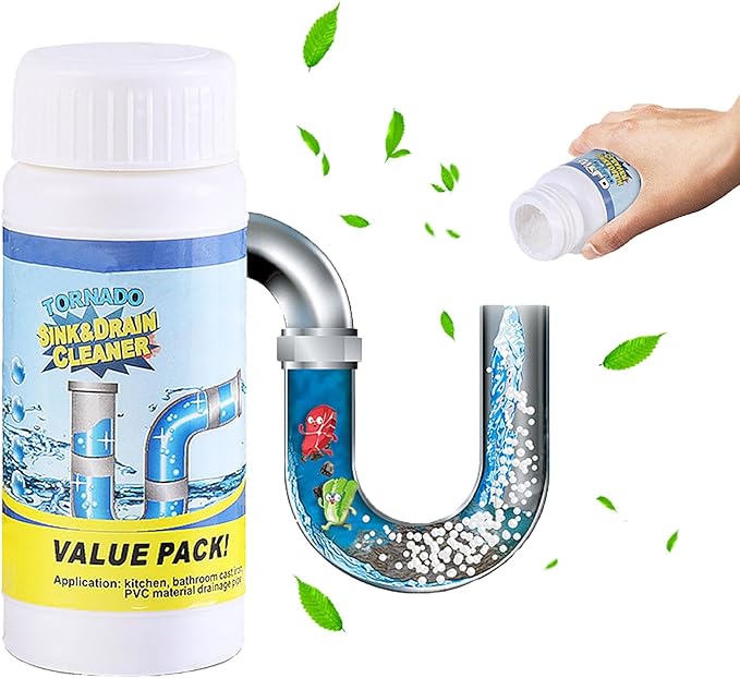 Sink Drain Cleaner, 2025 New Sink and Drains Cleaner, Multi-functional Sink and Drains Cleaner Powder Cleaning, Drain Cleaner Foam Cleaner, Powerful Pipe Dredging Agent for Home Kitchen Toilet (1PC)