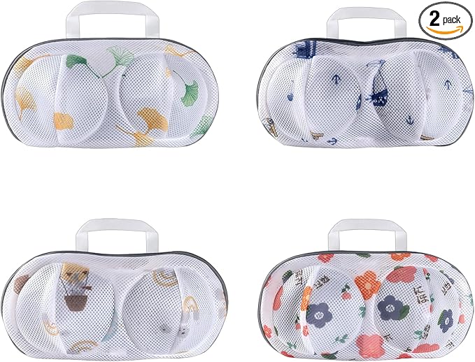 4Pcs Bra Mesh Laundry Bags for Delicates with Premium Zipper Bra Washing Bag for Laundry，Lingerie Bags for Washing Delicates underwear,integrated washing and care