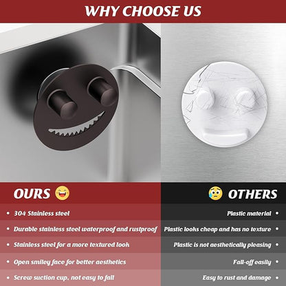 Kontoyo Sponge Holder for Kitchen Sink,Sink Caddy Organizer with Suction Cup Installation for Kitchen/Bathroom, Self Draining,Sponge Caddy for Holding Smiley Sponges-Bronze
