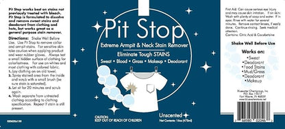 Pit Stop, Sweat Stain & Deodorant (Antiperspirant) Armpit Stain Remover, Multi-stain formulation, 16oz.