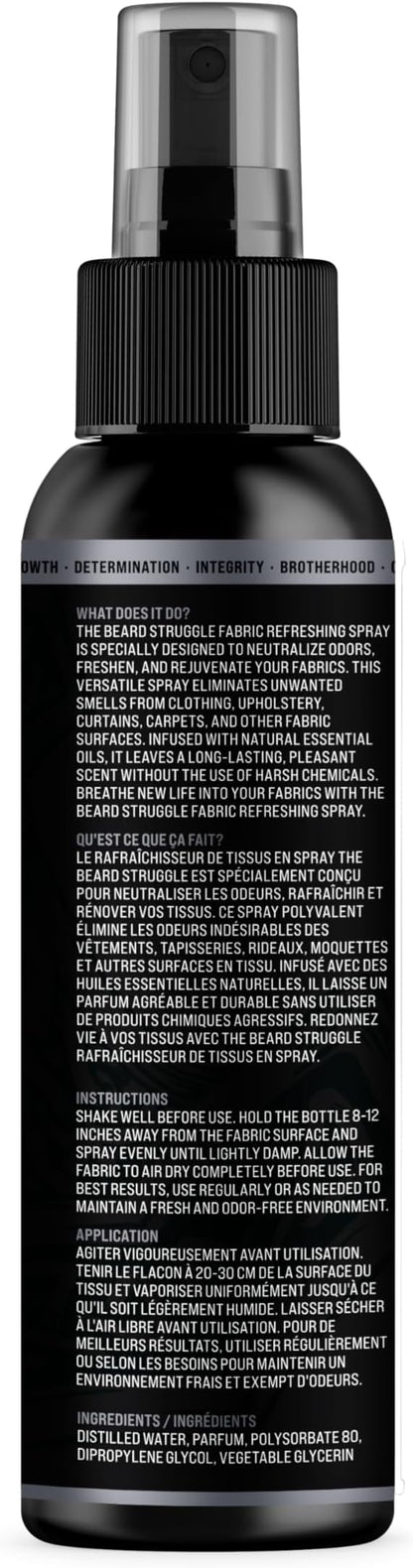 Fabric Freshener Spray by The Beard Struggle - Linen Spray Freshener for Cloths, Bed & Room Air Freshener - Odor Eliminator with Luxury Fragrance - Viking Storm, Silver Collection (120ml)