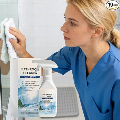 Scale Remover Bathroom Cleaner Foam Spray, Bathroom Descaler Foam Cleaner, Bathrooms and Shower Foamer Aerosol for Tiles, Glass, Stainless (300ml)