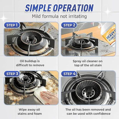 Kitchen Cabinet Cleaners and Polishers, All Purpose Kitchen Heavy Oil Cleaning Agent, Heavy-Duty All-Purpose Cleaning Spray for Stove, Oven, Grills, And Microwaves (1PCS)