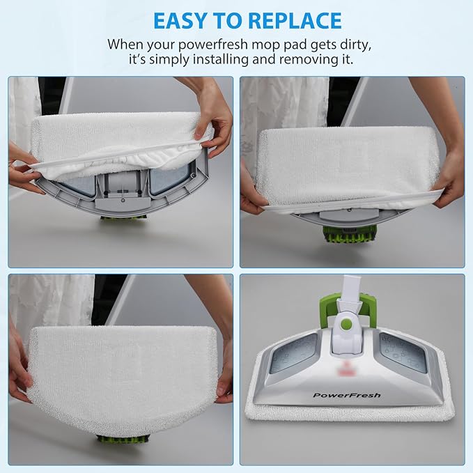 Extolife 10 Pack Steam Mop Replacement Pads for Bissell Powerfresh Steam Mop 1940 1806 1544 2075 2685A 2181 2814 Series, Model 19402 19404 19408 19409 1940A 1940F 1940Q 1940T 1940W B0006 B0017 2075A