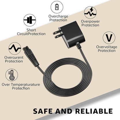 Sigely 9V Charger for Voweek Electric Spin Scrubber Power Cord Compatible with Voweek VWS211 SP02 for LABIGO Cordless Cleaning Brush LA1 Pro Model KS-2619 Replacement 2 Prong Adapter Supply Cord Cable
