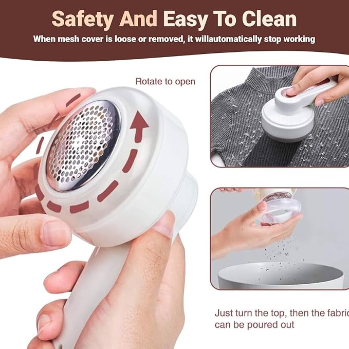 Fabric Shaver, Lint Remover, Lint Shaver with 3 Replaceable Blades, Sweater Shaver, Clothes Shaver, Fabric Pilling Remover, Rechargeable Fabric Shaver for Furniture, Electric Lint Remover for Clothes