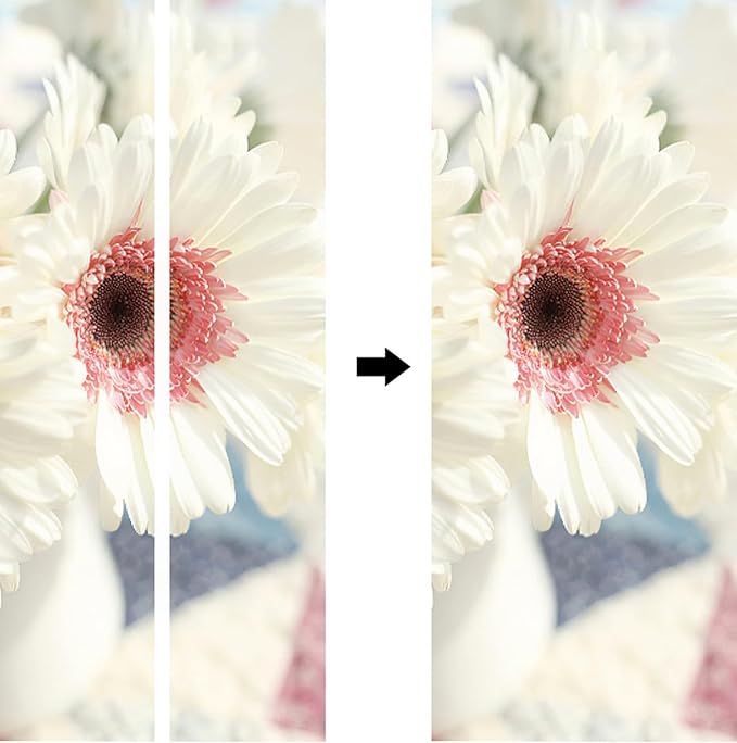 A.Monamour 3D Door Stickers for Interior Doors White Gerbera Daisy Flower with Pink Center Vinyl Waterproof Self Adhesive Door Mural Decals for Bedroom Office Bathroom 95x215cm