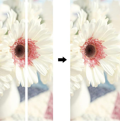 A.Monamour 3D Door Stickers for Interior Doors White Gerbera Daisy Flower with Pink Center Vinyl Waterproof Self Adhesive Door Mural Decals for Bedroom Office Bathroom 95x215cm