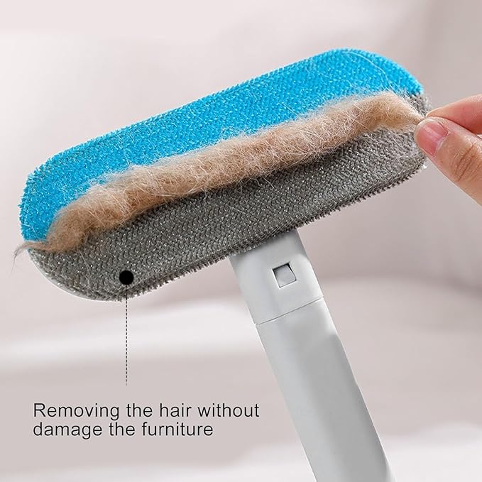 Pets Hair Remover,Pet-Dog-Cat-Hair-Remover-Couch,4 in 1 PetHair Removal Tool,Multifunctional HairRemoval Brush,4 in 1 Pet HairRemover for Couch,Long Handle,Removable,Reusable,for Carpets (1)