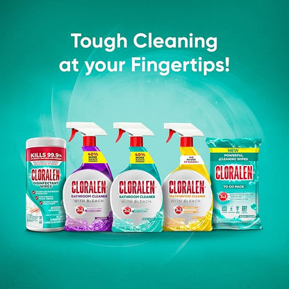 Cloralen All Purpose Cleaner with Bleach Spray - 32 fl oz - Fresh Scent - 3-in-1 Multipurpose Cleaner Spray - Deep Cleans, Eliminates Stains & Degreases