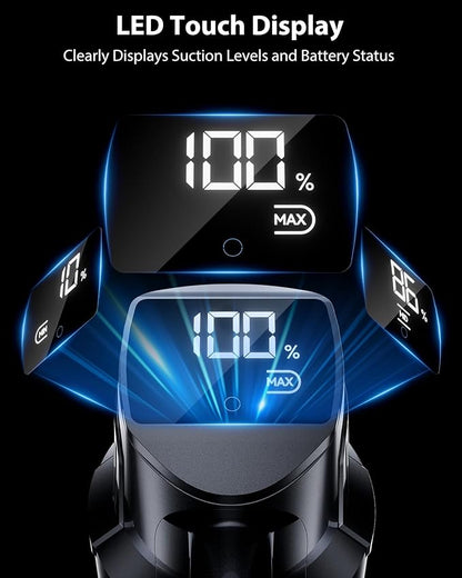 Cordless Vacuum Cleaner, 75Mins/55KPa/650W Self-Standing Stick Vacuum Cleaners for Home, Rechargeable, Lightweight, Anti-Static&Anti-Tangle Brush, for Hard Floor, Carpet, Hardwoods, Pet Hair