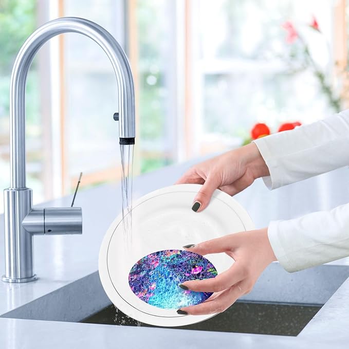 Underwater World Kitchen Scrub Sponges, Pop-up Kitchen Cleaning Sponges Reusable Dish Washing Sponges for Bathroom Household Cleaning 3 Pack - Non Scratch Scrubber