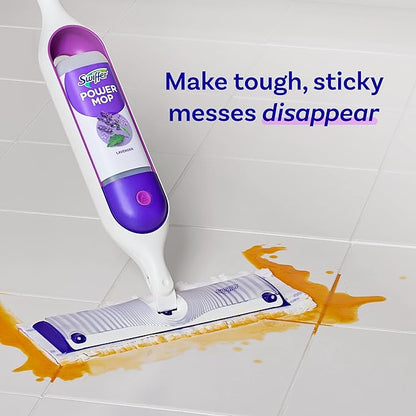 Swiffer Power Mop Refill Solution, Floor Cleaner for Mopping Tile, Vinyl, Laminate, Wood in Home, Bathroom, Kitchen, All Purpose Multi-Surface Solution for Floor Cleaning, Lavender Scent, 50.6oz