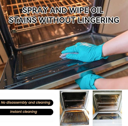 Oven & Grill Cleaner Spray - Oven and Grill Cleaner Heavy Duty Spray, Kitchen Heavy Duty Oil Stain Remover, Grill and Smoker Cleaner and Degreaser, Multi-purpose Stubborn Stains Cleaner (3)