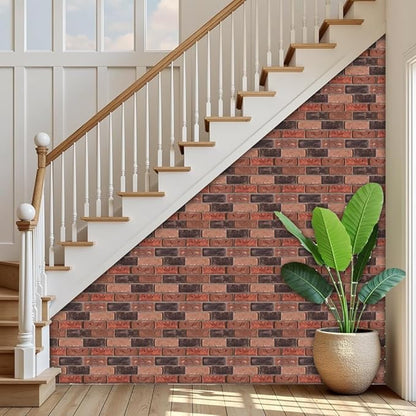 3D Wall Panels Peel and Stick,Faux Brick,Waterproof Self Adhesive Decorative Wall Panelsfor Interior Wall Decor,Living Room,TV Background,Study Room,Fireplace,Bedroom 10 Pcs 30x30cm